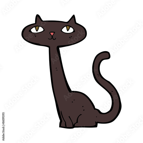 cartoon black cat