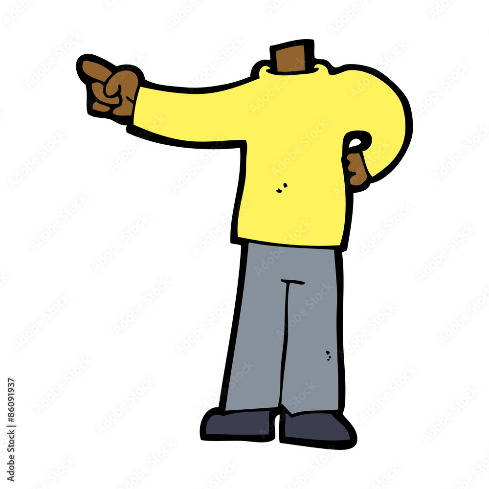 cartoon pointing body (mix and match cartoons or add own photos)
