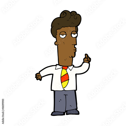 cartoon bored man asking question