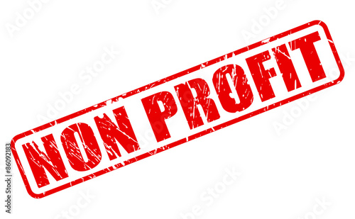 Non profit red stamp text