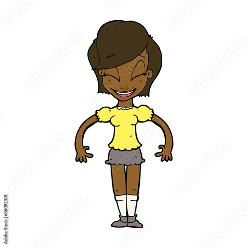 cartoon pretty woman