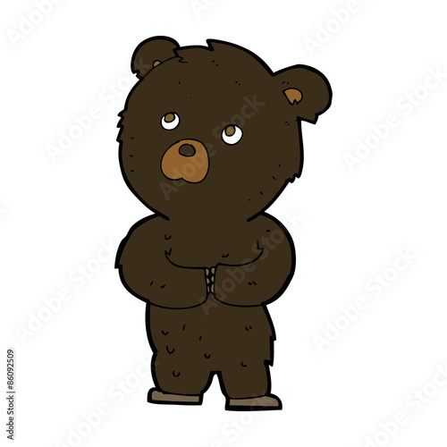 cartoon black bear cub