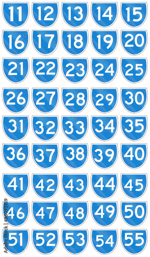 Australian State Route Shields 11 To 55 Australian State Route Shields 11 To 55