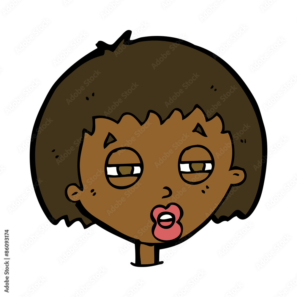 cartoon woman narrowing eyes cartoon woman narrowing eyes
