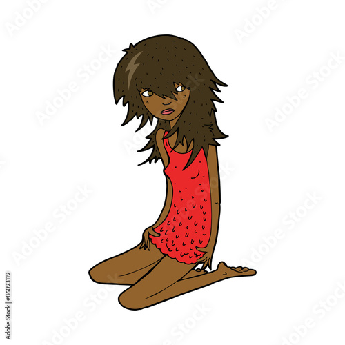 cartoon pretty girl