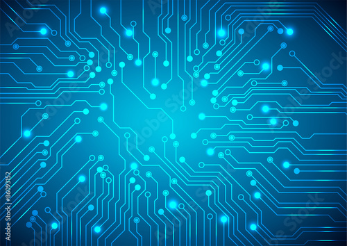 Abstract technology circuit board, Vector background. photo