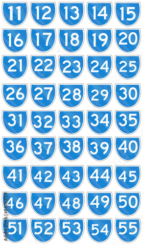 Wallpaper Mural Australian State Route Shields 11 To 55 Torontodigital.ca