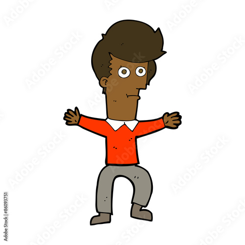 cartoon startled man