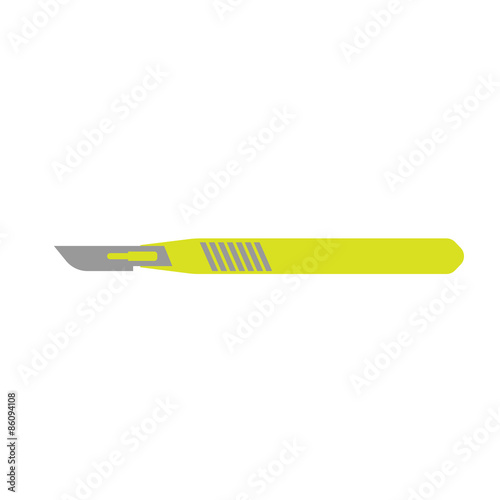 Flat Icon of Scalpel  on White Background