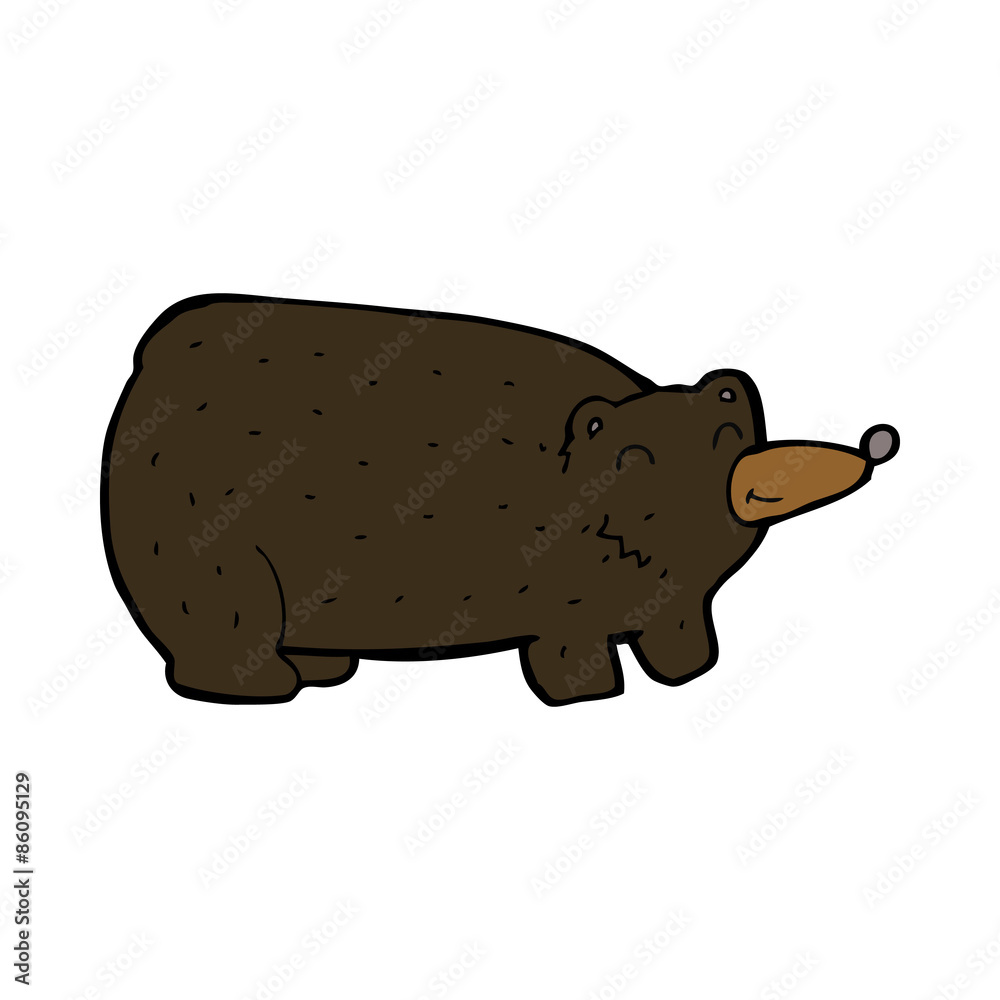 funny cartoon black bear