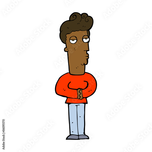 cartoon arrogant man