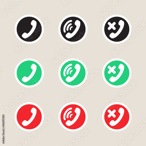 Set of vector icons telephony