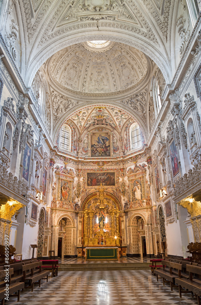 Granada - main nave of church Monasterio de la Cartuja.
