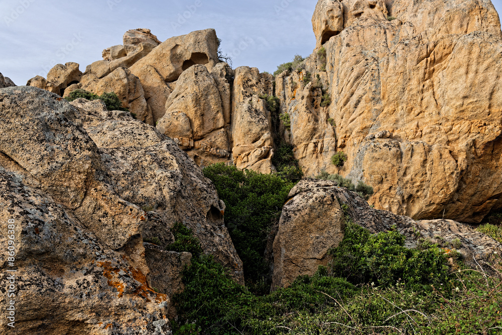  Quarzporphyr Gesteinsformationen auf Korsika