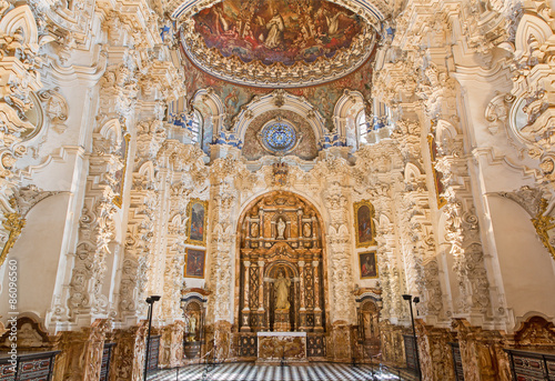 Granada - baroque sacristy in church Monasterio de la Cartuja. photo