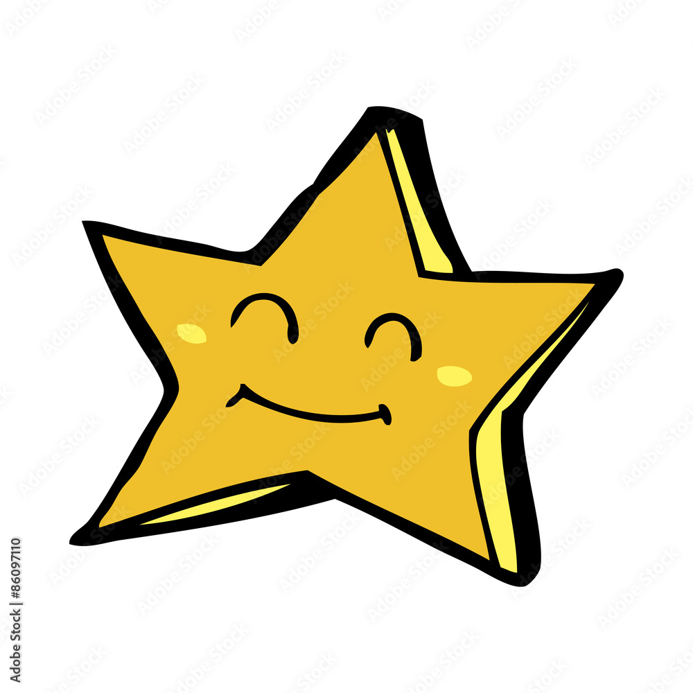 cartoon happy star character cartoon happy star character