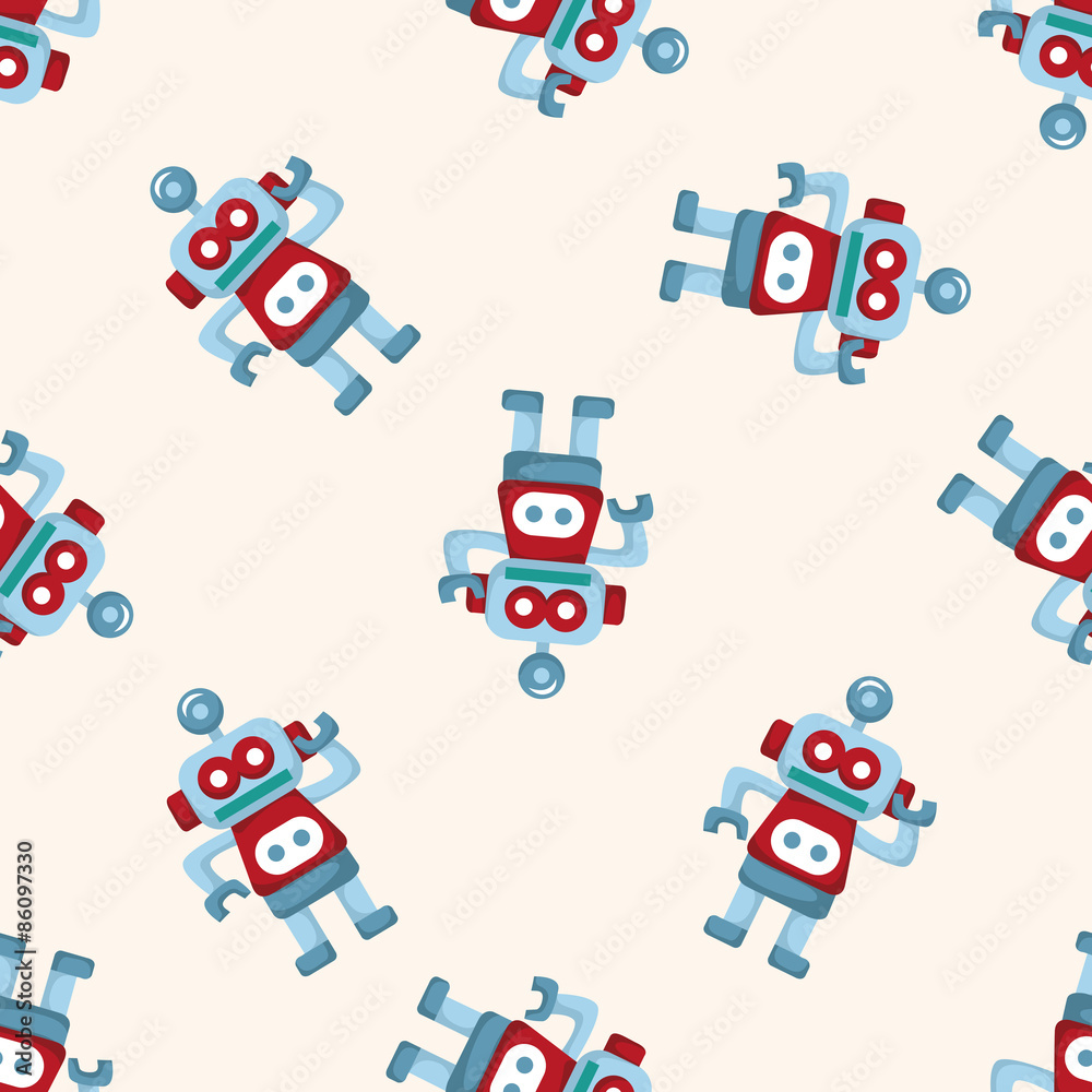 Obraz premium robot ,seamless pattern