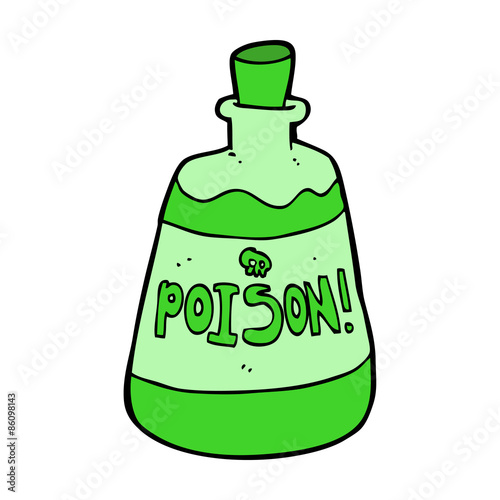 cartoon bottle of poison