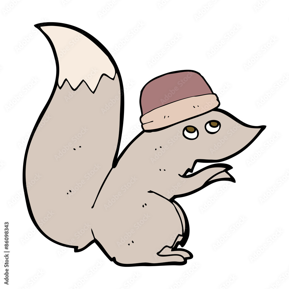 cartoon squirrel wearing hat cartoon squirrel wearing hat
