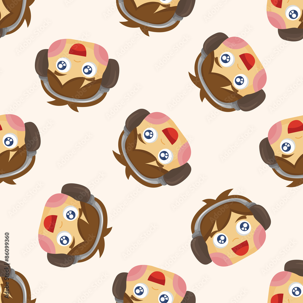 Obraz premium person character ,seamless pattern