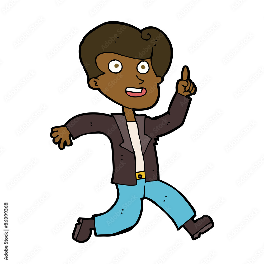 cartoon man with great idea cartoon man with great idea