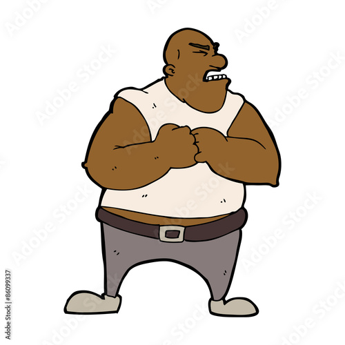 cartoon violent man