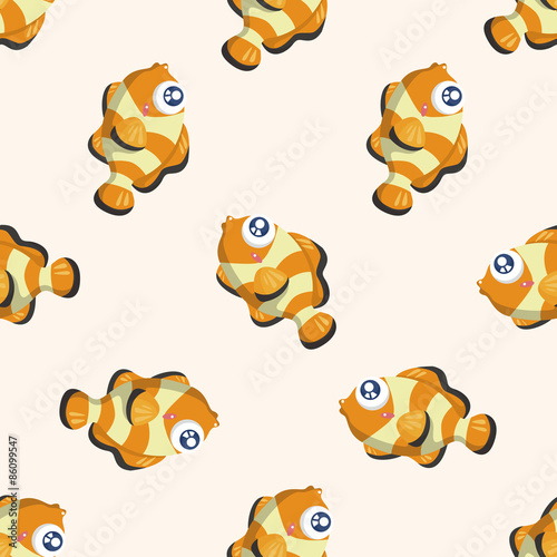 sea animal fish cartoon ,seamless pattern