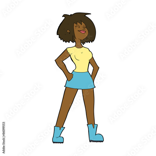 cartoon capable woman