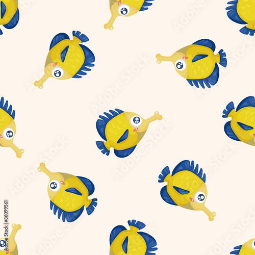 sea animal fish cartoon ,seamless pattern