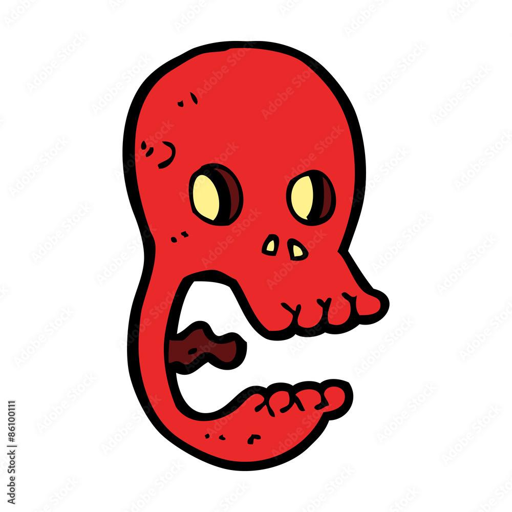 Obraz premium funny cartoon skull