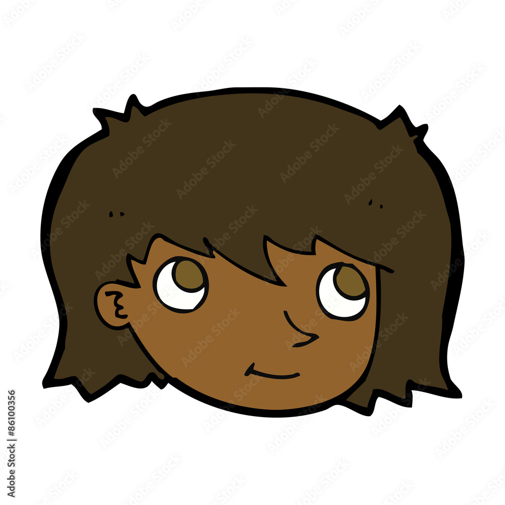 cartoon female face