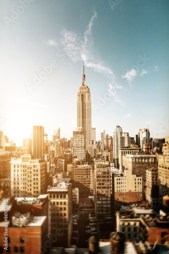 Manhattan Skyline in a Summer Day #86100375