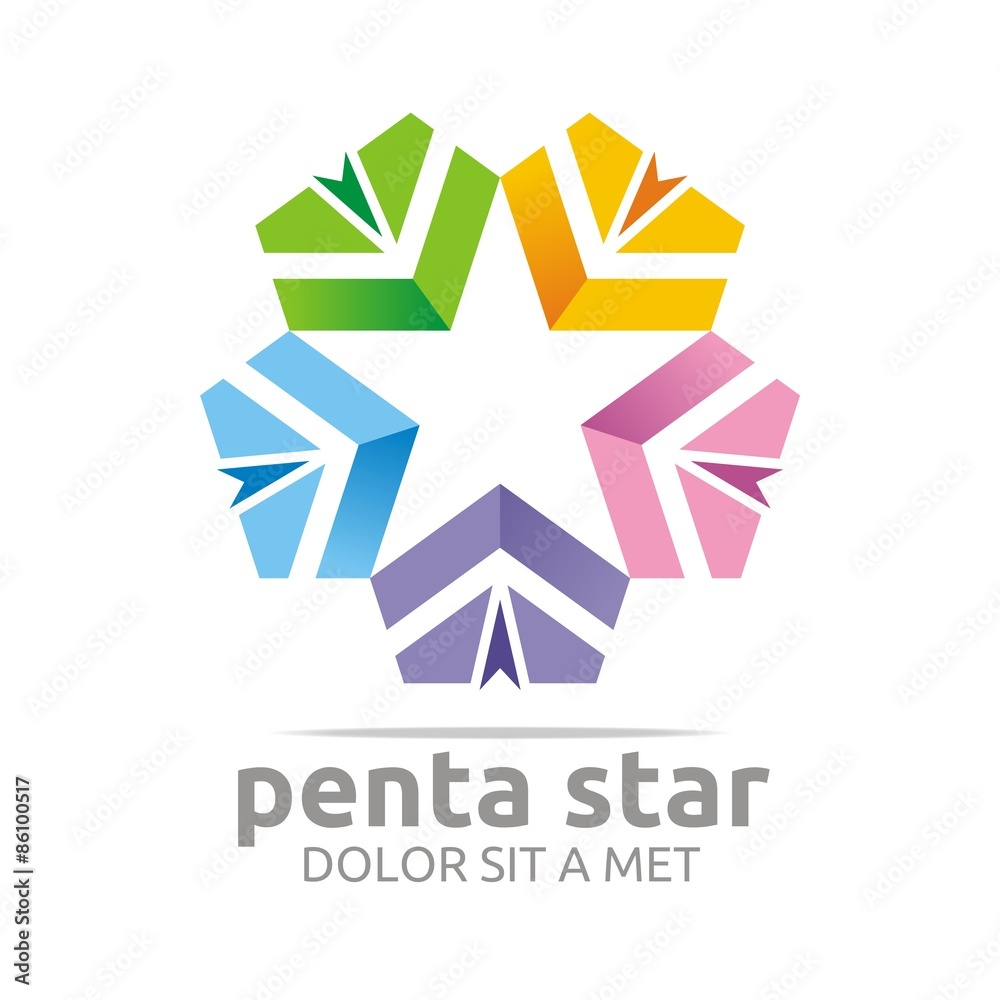 Logo Penta House Star Arrow Design Icon Symbol Logo Penta House Star Arrow Design Icon Symbol