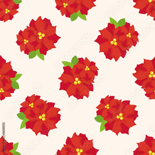 poinsettia  seamless pattern