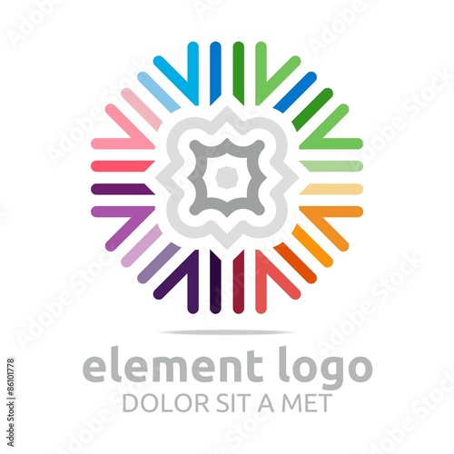 Logo Colorful Elements Lines  Design Abstract