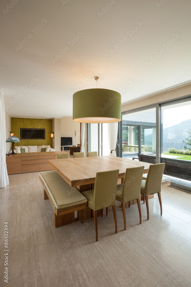 Fototapeta premium apartment furnished, dining table