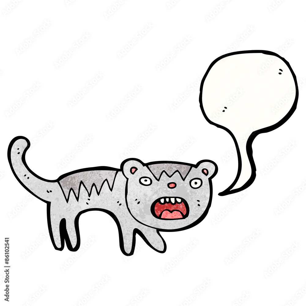 Fototapeta premium Retro cartoon with texture. Isolated on White.