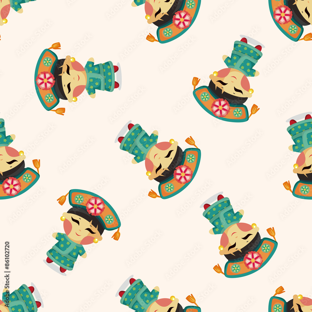 Chinese people ,seamless pattern Chinese people ,seamless pattern
