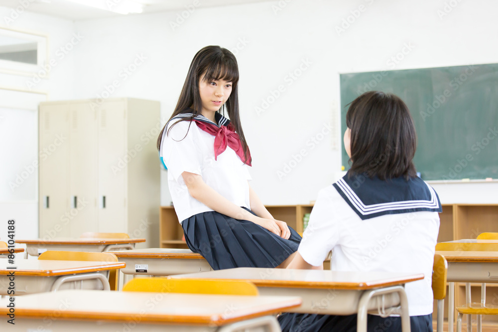 Obraz premium セーラー服の生徒 