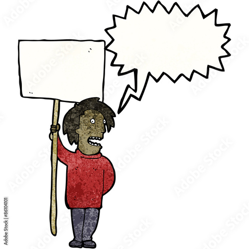 political protest cartoon