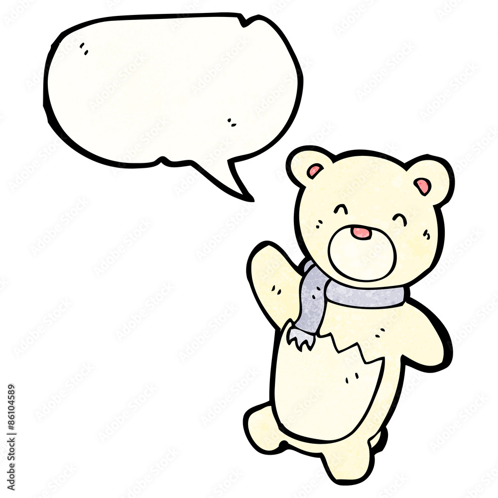 waving little polar bear cub waving little polar bear cub