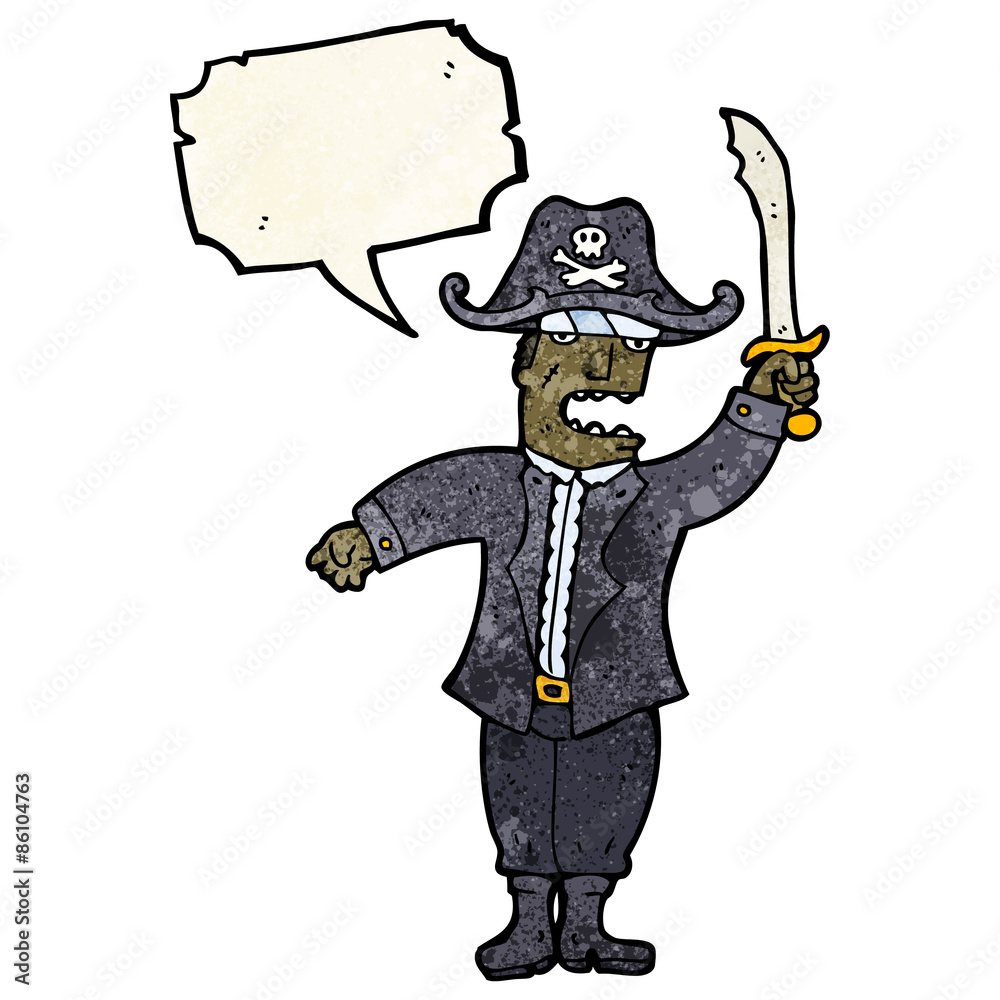 cartoon pirate captain