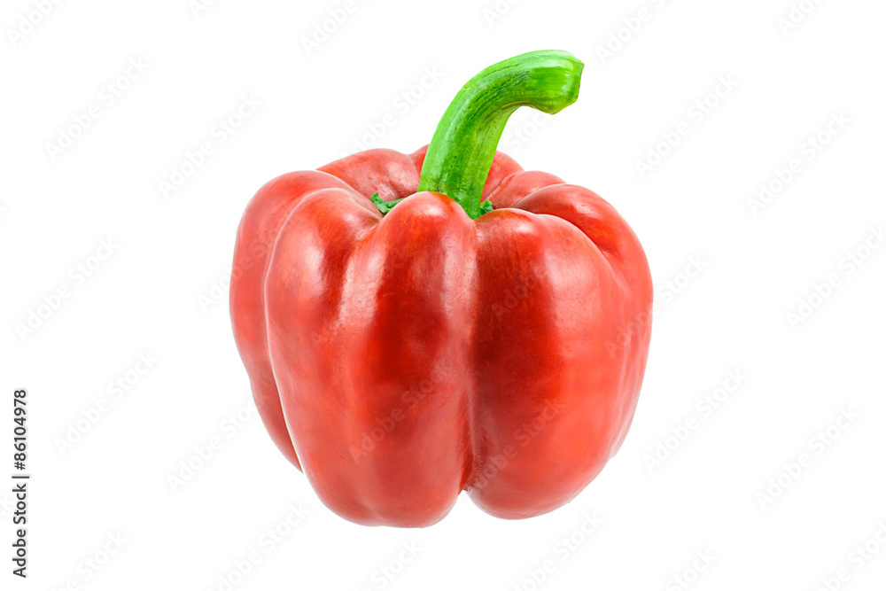 Fresh red sweet peppers isolated on white background. Fresh red sweet peppers isolated on white background.