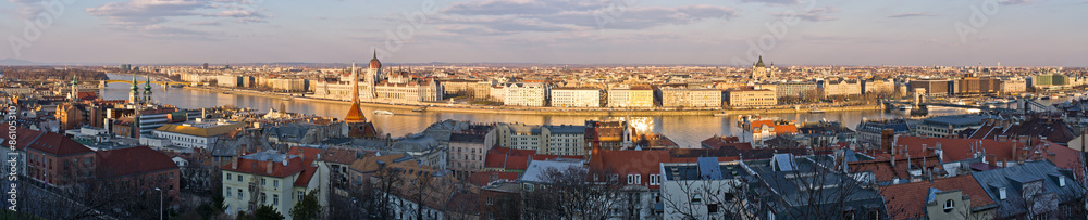 Panoramic cityscape of Budapest, Hungary