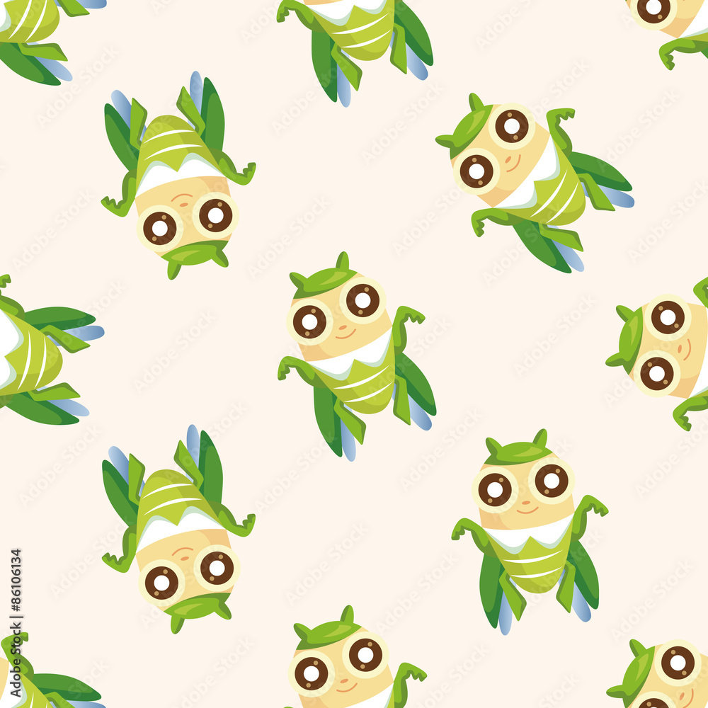 Naklejka premium bug cartoon ,seamless pattern