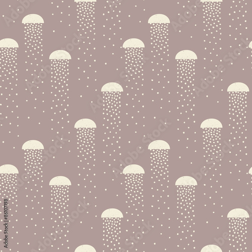 vector pattern of abstract shapes, cream, brown