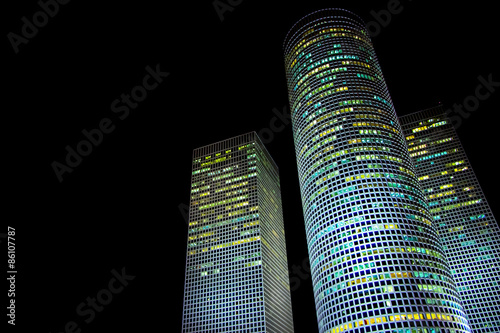 night skyscrapers