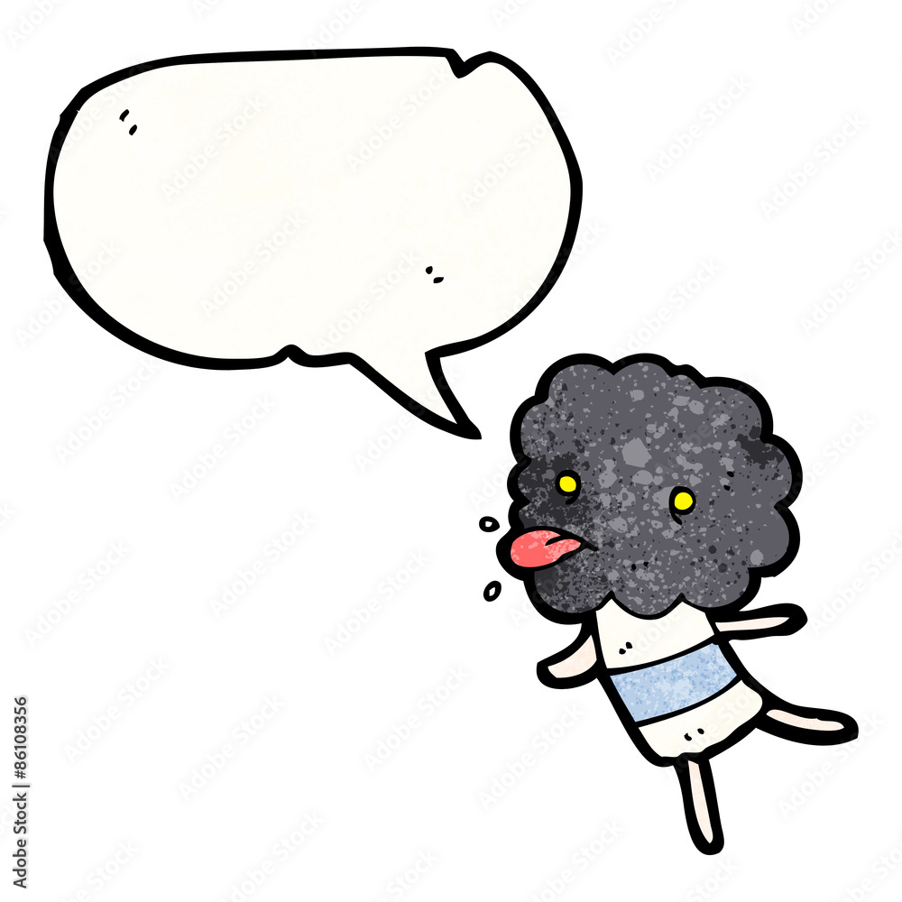 cartoon little thunderhead cloud creature cartoon little thunderhead cloud creature