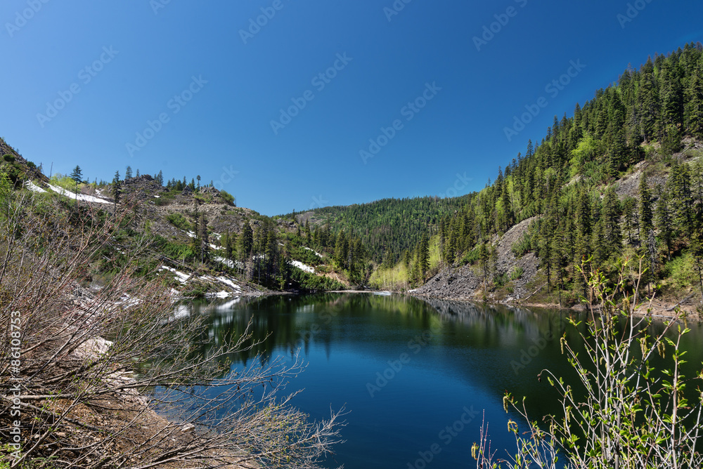 Fototapeta premium Beautiful lake in the mountains, called Amut..