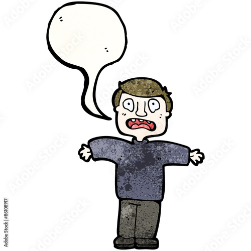 cartoon upset man